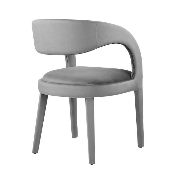 Modway EEI-6563-GRY Pinnacle Performance Velvet Dining Chair Set of Two, Gray Sale - Image 3