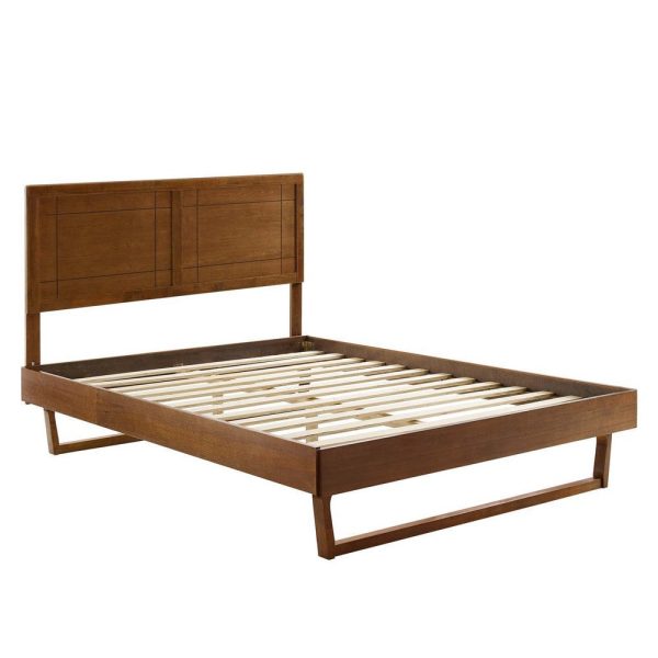 Modway Marlee Wood Full Platform Bed in Walnut with Angular Frame, Double Supply - Image 2