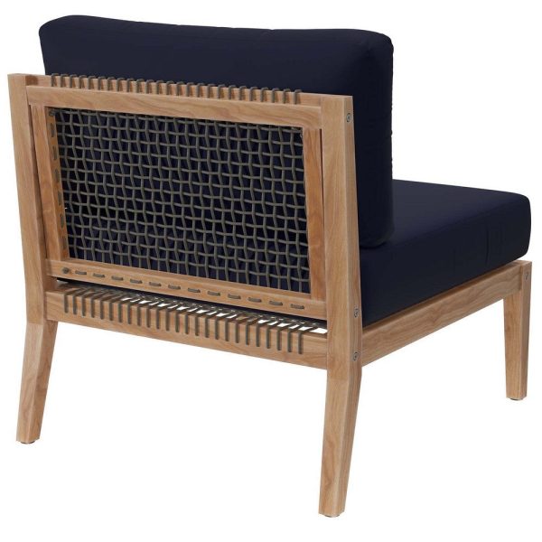 Modway Clearwater Armless Chair, Gray Navy Fashion - Image 3