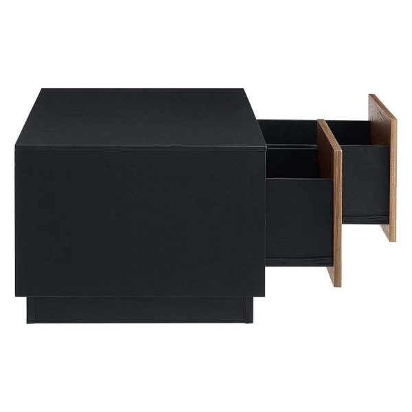 Modway Holden 36” Modern Coffee Table in Black Walnut, Push-to-Open Drawers Online Sale - Image 5