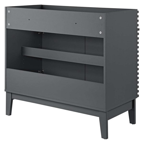 Modway Render 36  Bathroom Vanity Cabinet in Gray-Sink Basin Not Included, 36 Inch, Grey Online Hot Sale - Image 3