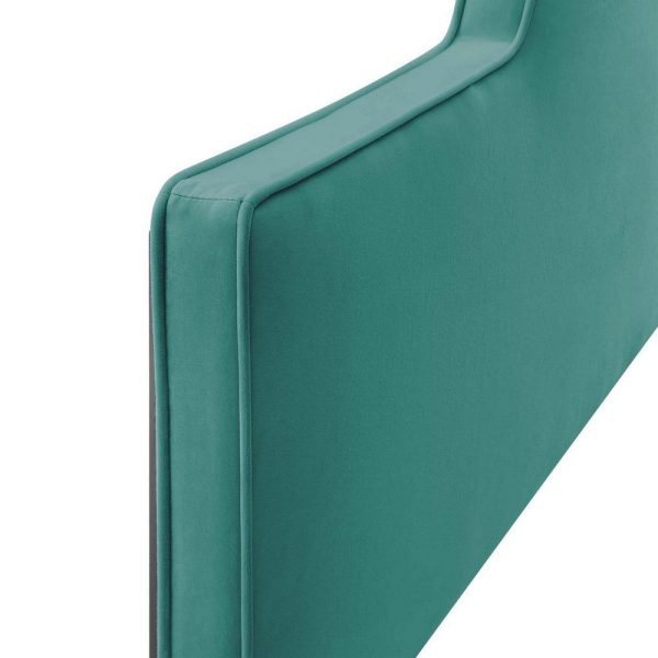 Modway Dawn Performance Velvet Headboard, Twin, Teal Sale - Image 4
