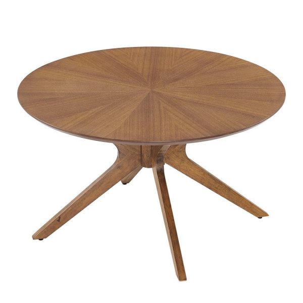 Modway EEI-6557-WAL Crossroads Round Wood Coffee Table, Walnut Discount - Image 3
