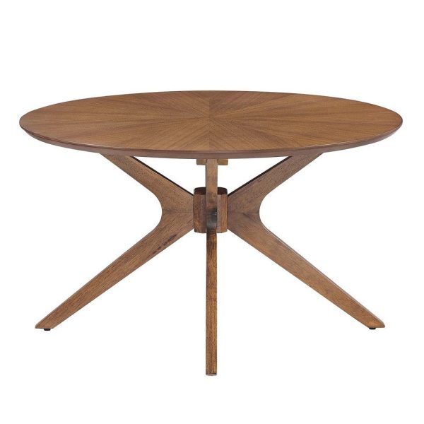 Modway EEI-6557-WAL Crossroads Round Wood Coffee Table, Walnut Discount - Image 2