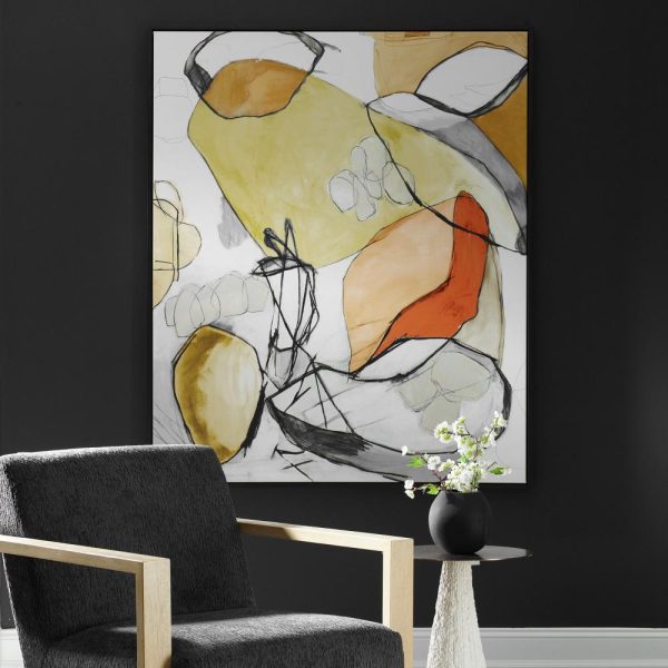 Uttermost Charcoal Improvision Framed Abstract Art Supply - Image 2