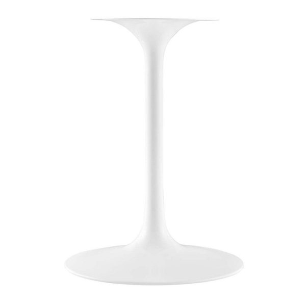 Modway Lippa 36  Round Artificial Dining Table with Tapered, Metal Base, White Travertine For Cheap - Image 3
