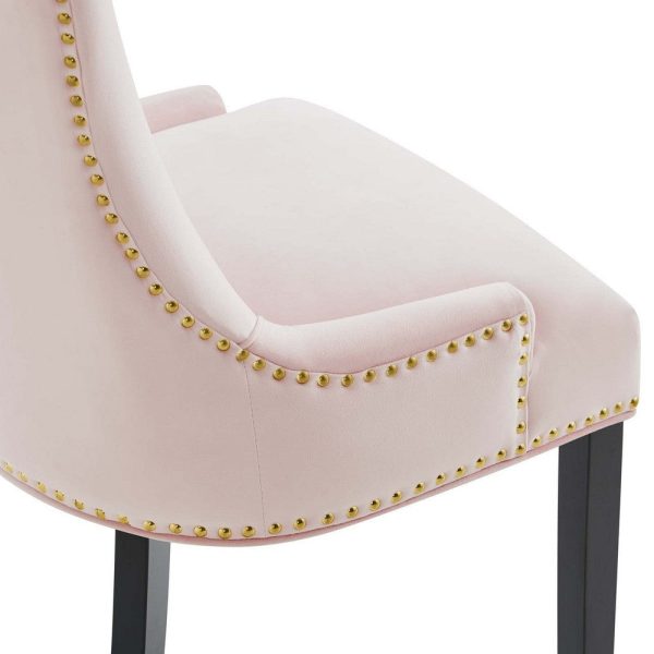 Modway Marquis Performance Velvet Set of 2 Dining Chair, Pink Discount - Image 5