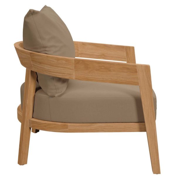 Modway Brisbane Teak Wood Armchair, Natural Light Brown Discount - Image 2