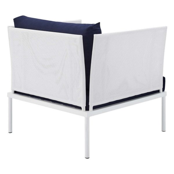 Modway EEI-4955-WHI-NAV Harmony Outdoor Patio Aluminum Armchair, White Navy Online - Image 3