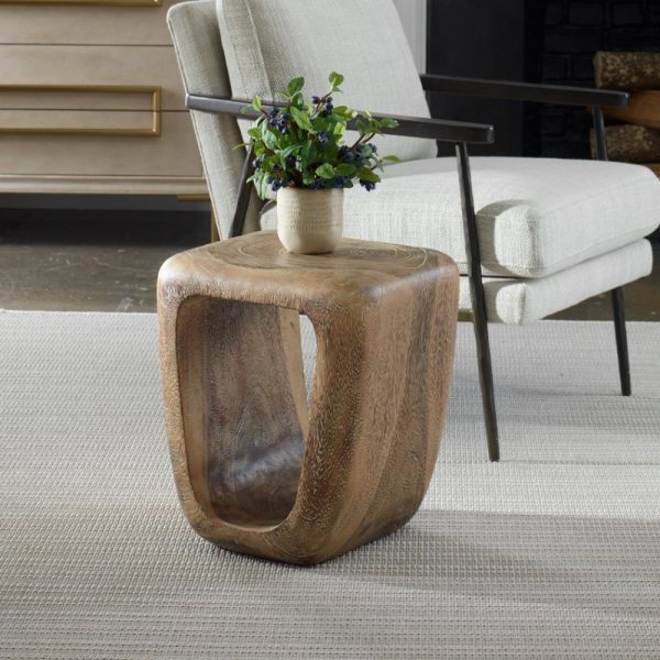 Uttermost Loophole Bleached Wash Accent Stool Supply - Image 2