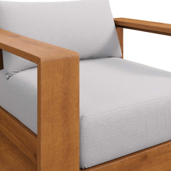 Modway Tahoe Patio Chair, Natural Light Gray Hot on Sale - Image 5