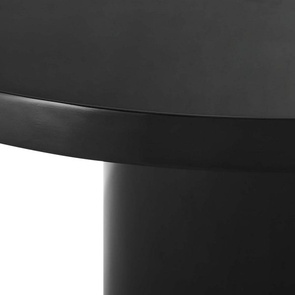Modway Gratify 60  Wood Grain Round Dining Table, Black Cheap - Image 3