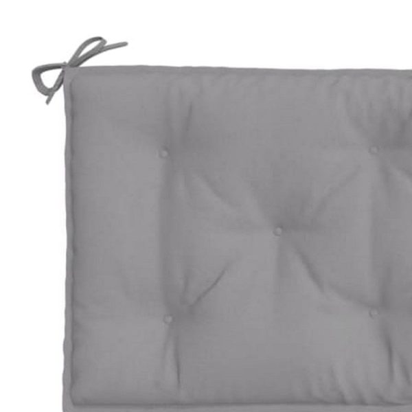 Claire Outdoor Cushion for Bench, Tufted Gray Oxford Fabric, 47  Discount - Image 3