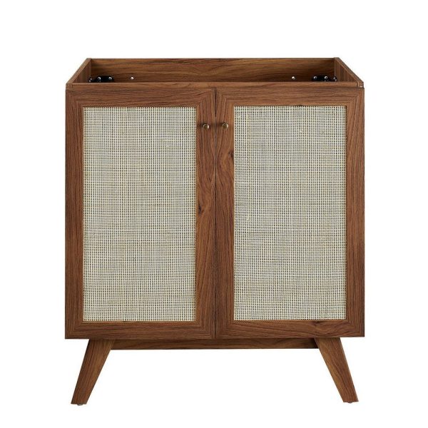 Modway Soma Bathroom Vanity, 30 Inch Single, Walnut White For Discount - Image 5