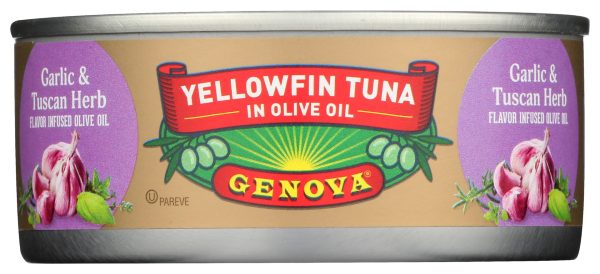GENOVA: Tuna Yellowfin Garlic Herb Olive Oil, 5 oz For Sale