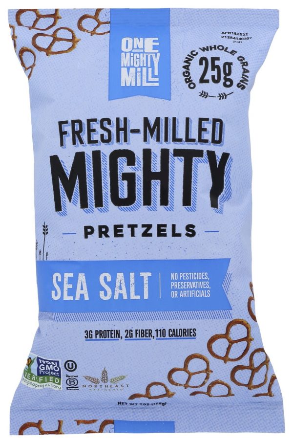 ONE MIGHTY MILL: Sea Salt Pretzels, 7 oz Online now